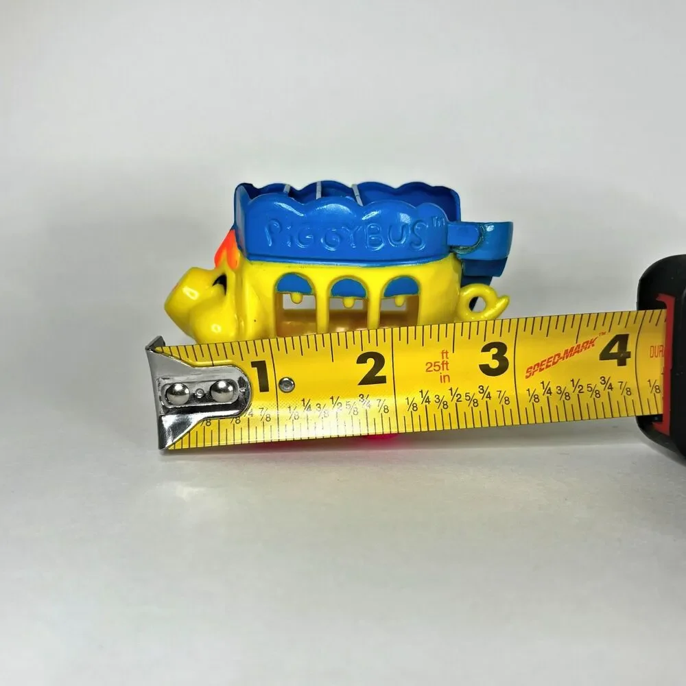 1960s Vintage Mattel Upsy Downsy Piggy Bus Plastic Made Hong Kong Toy